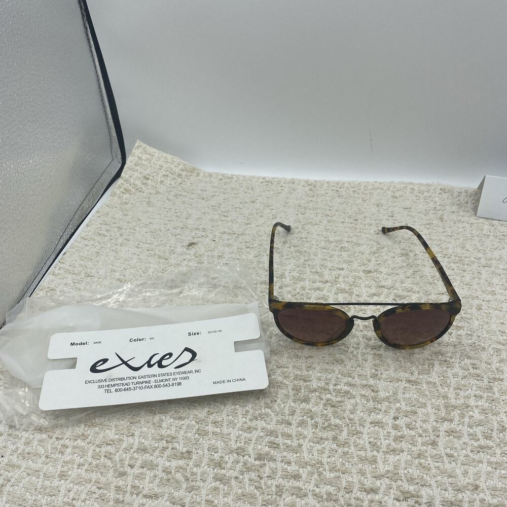exces Eyeglasses Sz- 50-22-145 Model-Sage, Color 531-Animal Print NIP